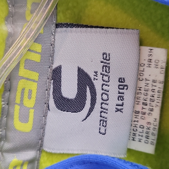 Cannondale Blue & Yellow Polartec Vertex Cycling jacket Zip Pockets Size XL - Picture 11 of 13